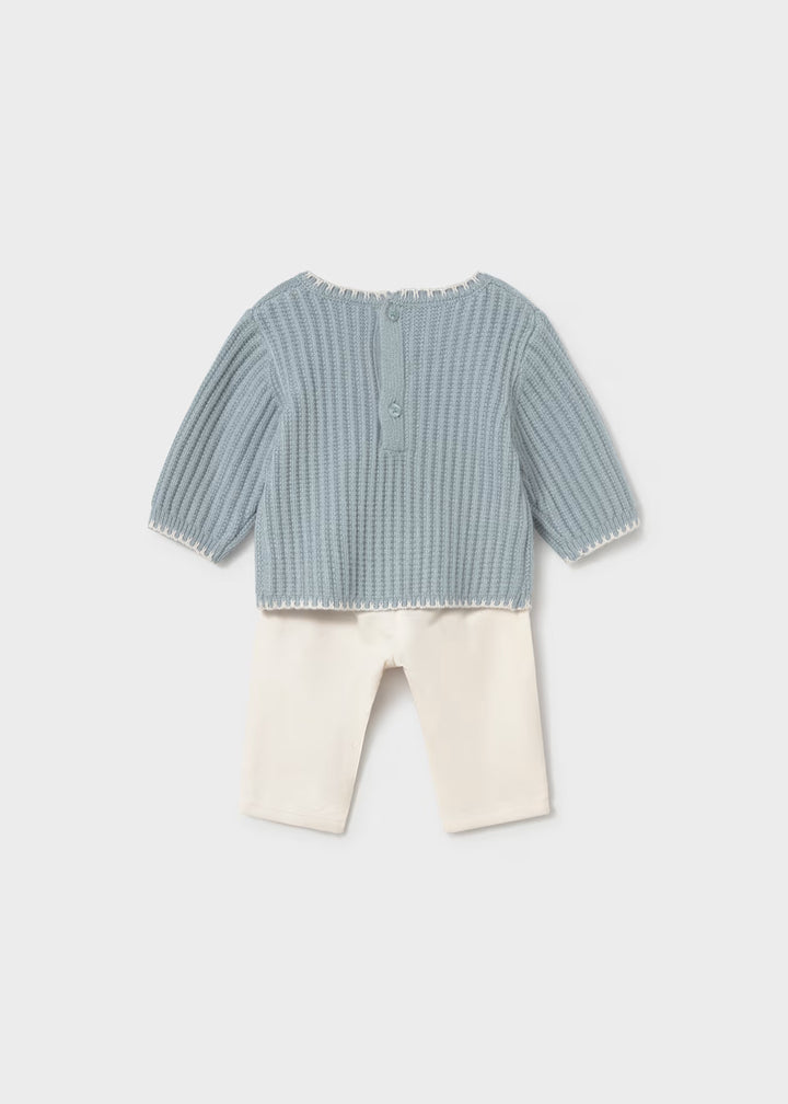 Completo maglione e pantalone neonata Mayoral