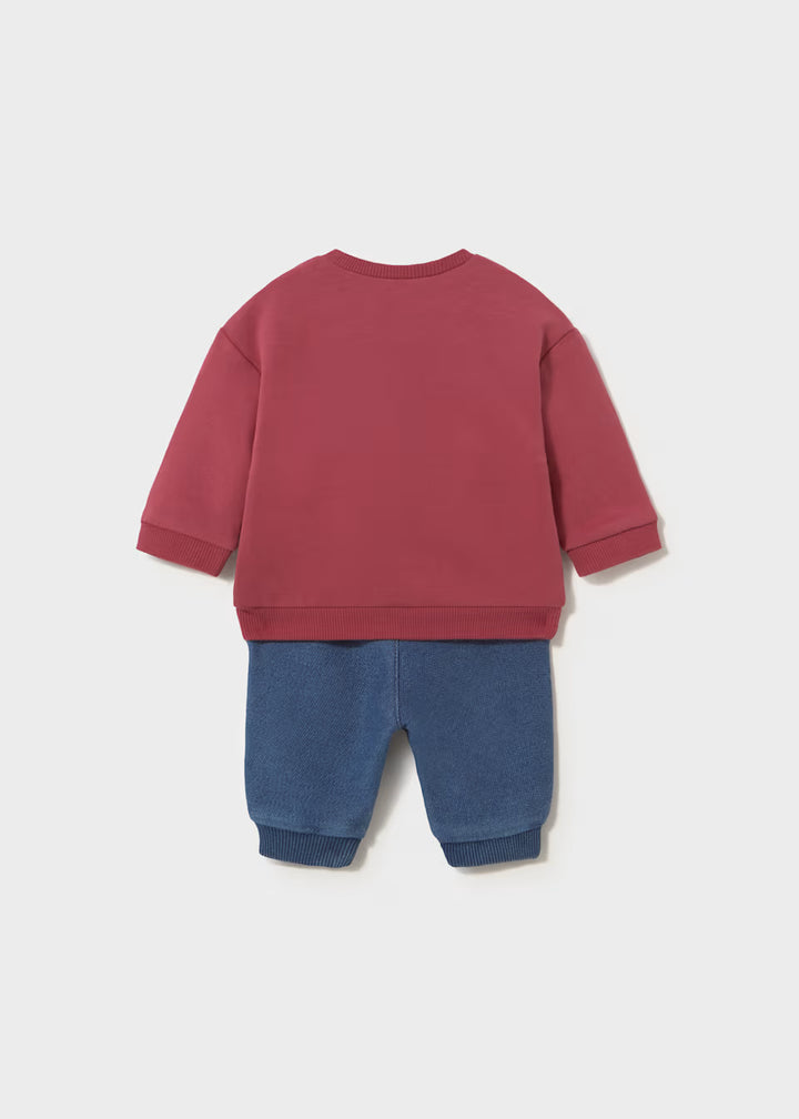 Completo due pezzi con pantalone morbido e felpa neonato mayoral