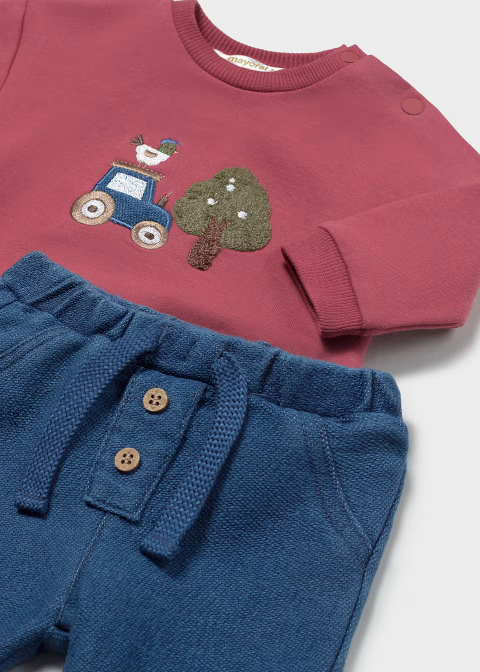 Completo due pezzi con pantalone morbido e felpa neonato mayoral