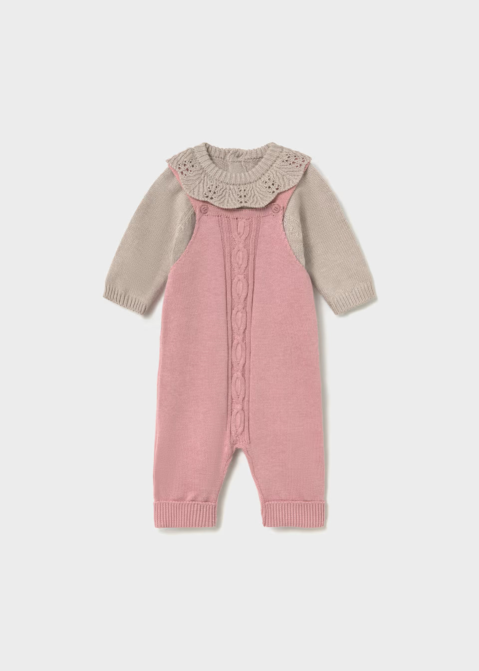Completo con salopette e maglione neonata Mayoral