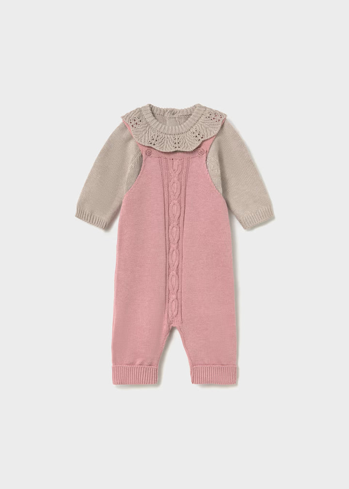Completo con salopette e maglione neonata Mayoral