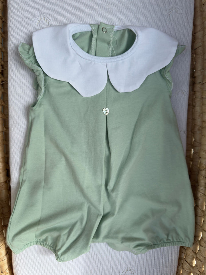 Pagliaccetto giro manica in cotone neonata baby vip