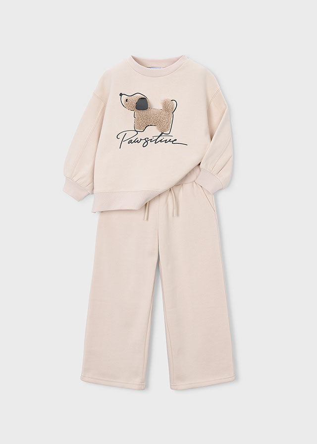Tuta con pantalone con applicazione bambina Mayoral