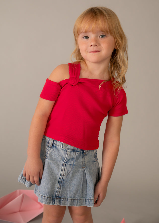 T-shirt asimmetrica bambina Mayoral