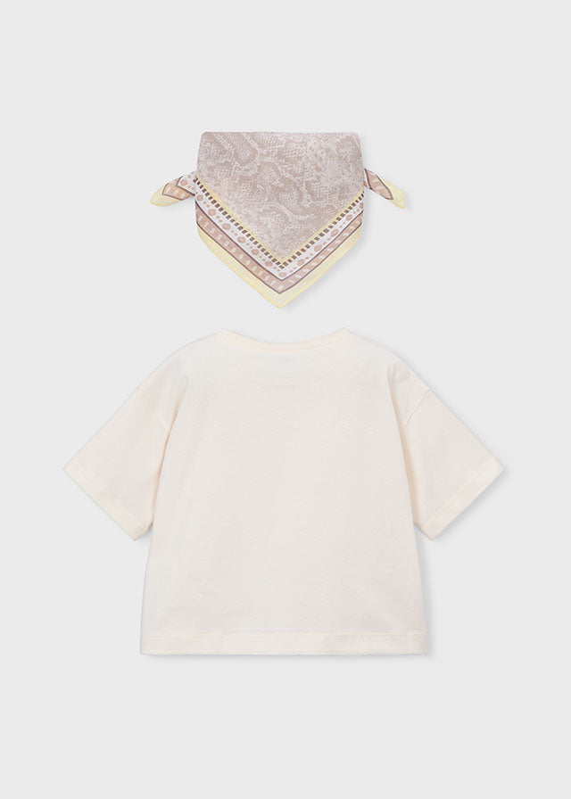 T-shirt con foulard bambina Mayoral