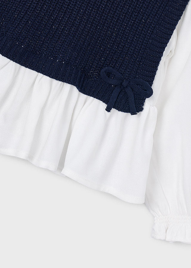 Top gilet combinato bambina Mayoral