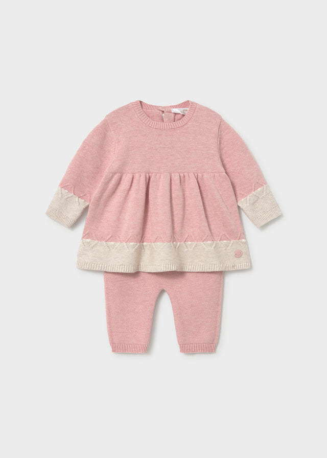 Completo in tricot con maglia e leggings neonata Mayoral