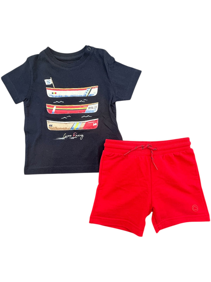 Completo maglietta a maniche corte e pantaloncino neonato