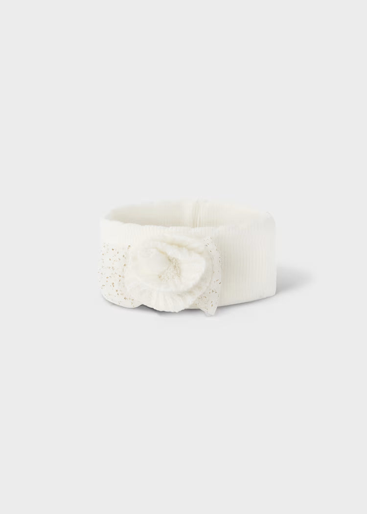 Cerchietto elegante in cotone con applicazione in tricot neonata Mayoral