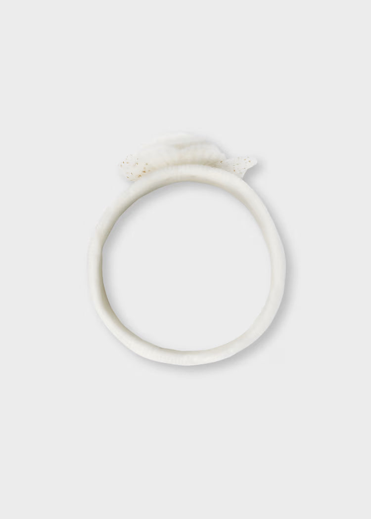 Cerchietto elegante in cotone con applicazione in tricot neonata Mayoral