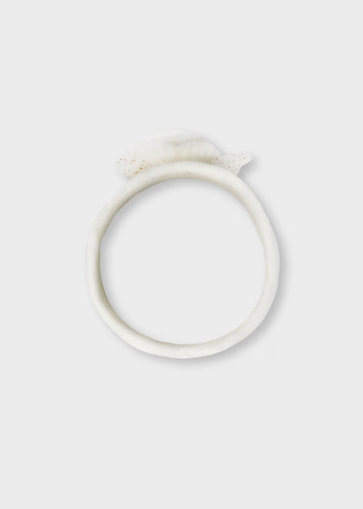 Cerchietto elegante in cotone con applicazione in tricot neonata Mayoral
