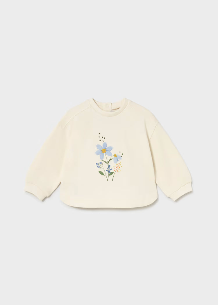 Felpa con fiori baby girl mayoral