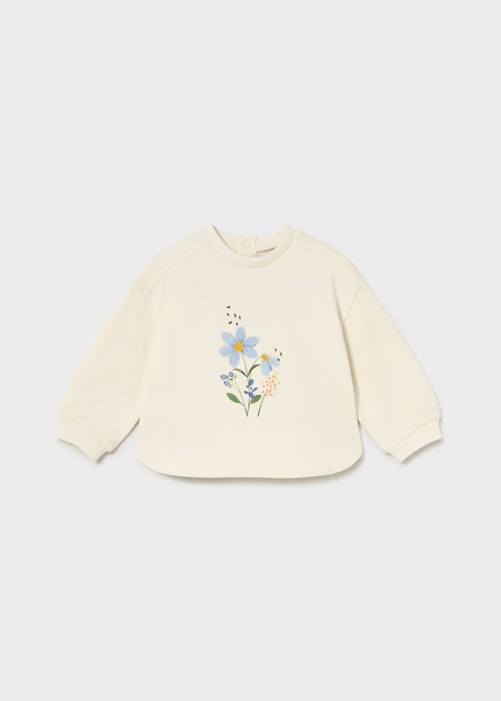 Felpa con fiori baby girl mayoral