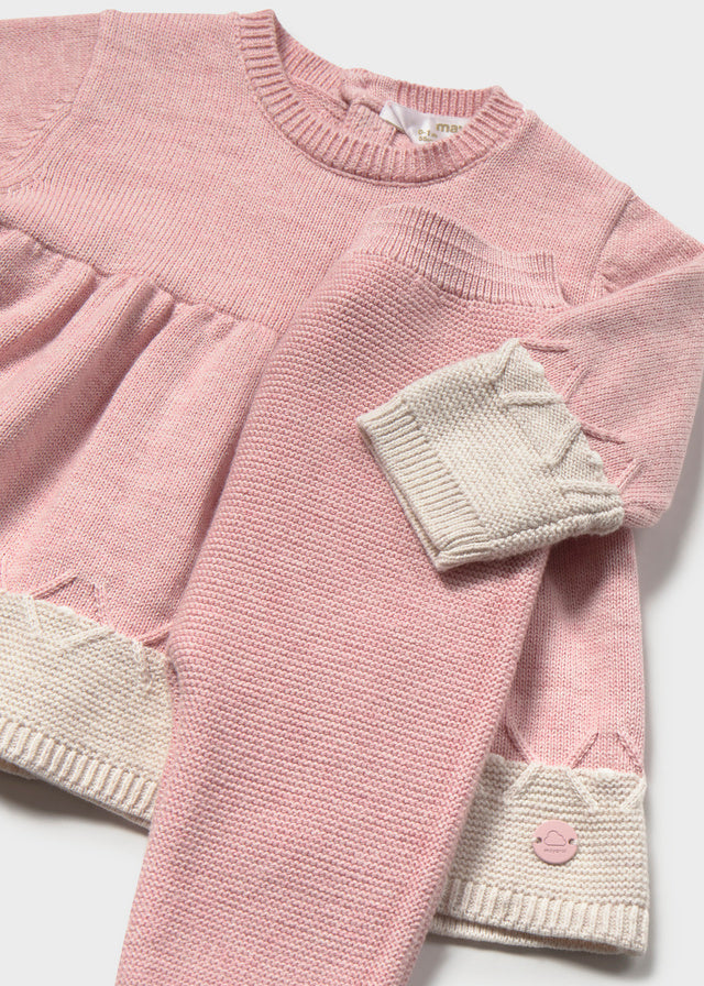 Completo in tricot con maglia e leggings neonata Mayoral