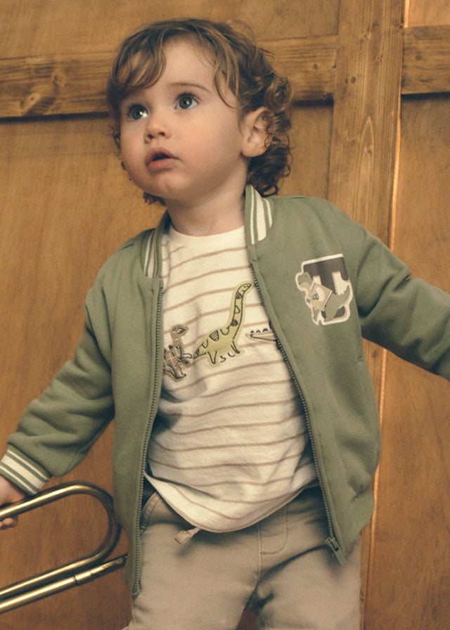Maglietta maniche lunghe con ricami baby boy Mayoral