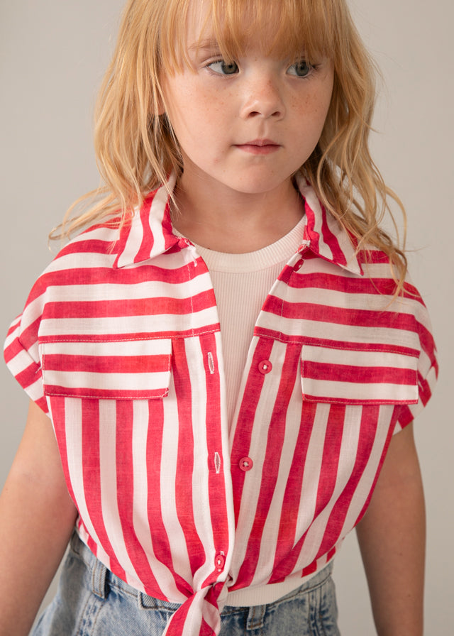 Blusa a righe con canotta bambina Mayoral