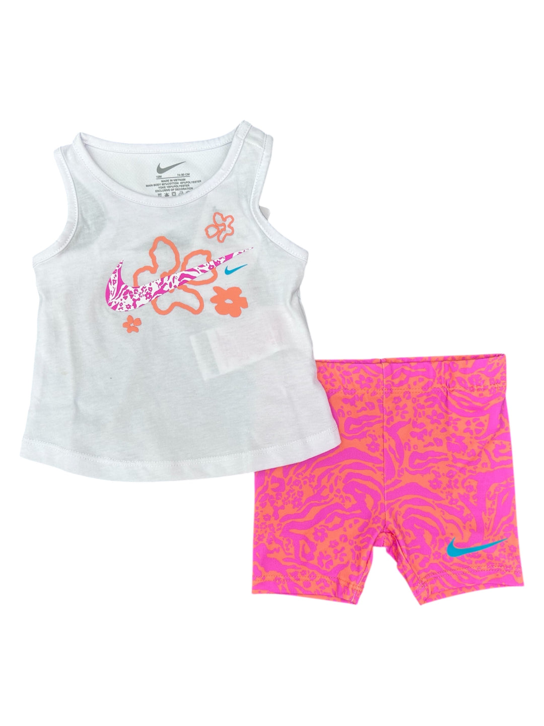 Completo canotta con grafica e pantaloncino neonata
