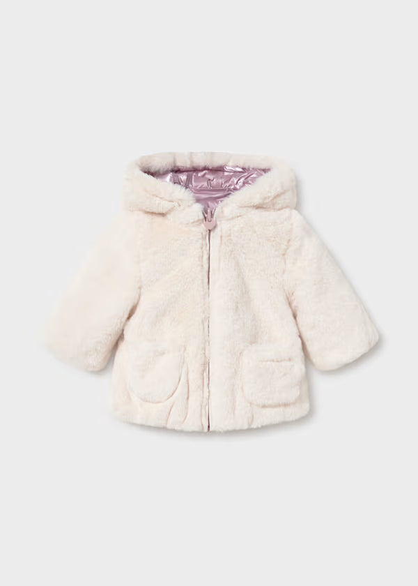 Giaccone reversibile viola neonata Mayoral