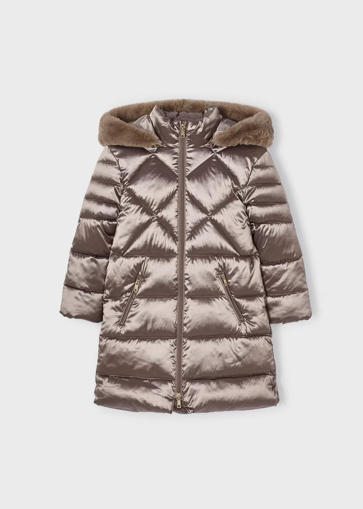 Giaccone lungo fibre riciclate bambina