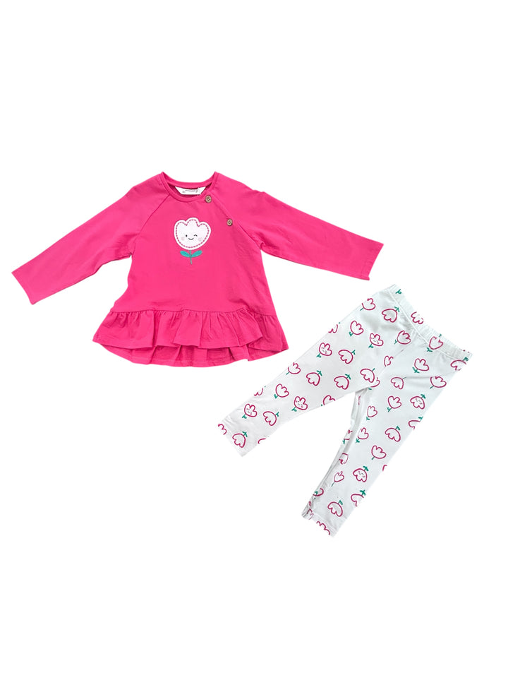 Completo maglietta a maniche lunghe e pantalone neonata Mayoral
