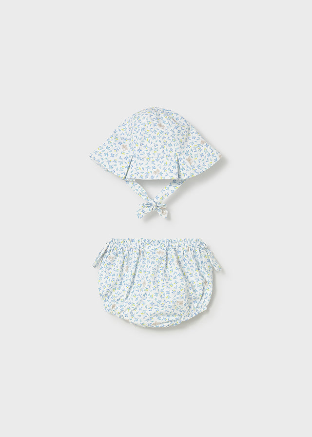 Culotte e cappello a fantasia neonata Mayoral