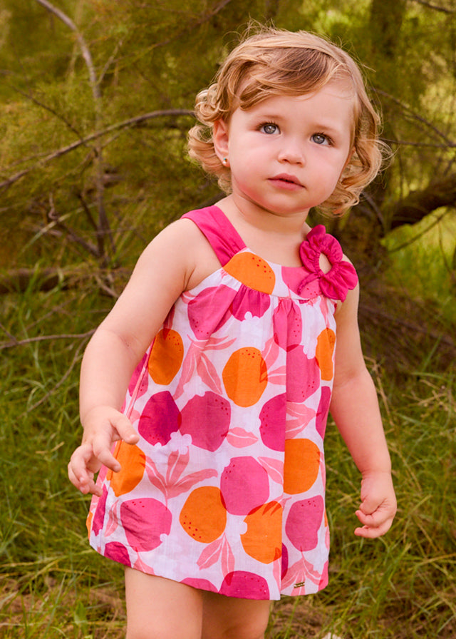 Vestito con stampa fiore baby girl Mayoral
