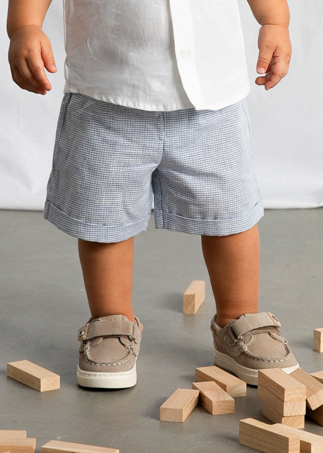 Completo in lino con camicia baby boy Mayoral