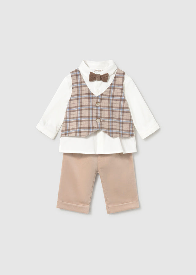 Completo elegante con papillon neonato Mayoral