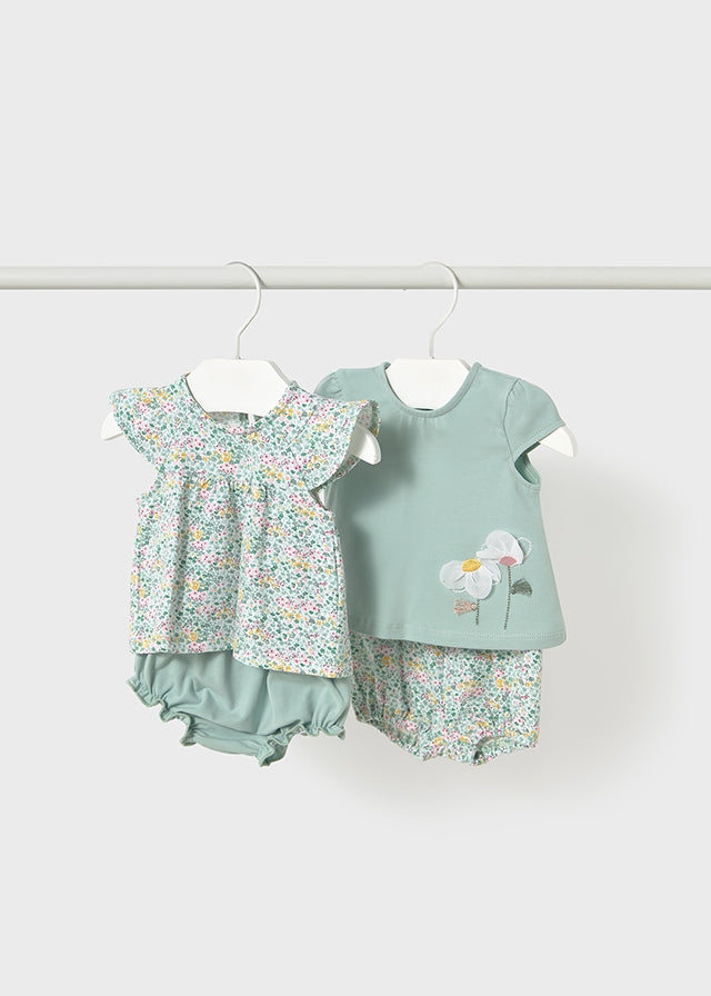 Completo maglietta e pantaloncino neonata Mayoral