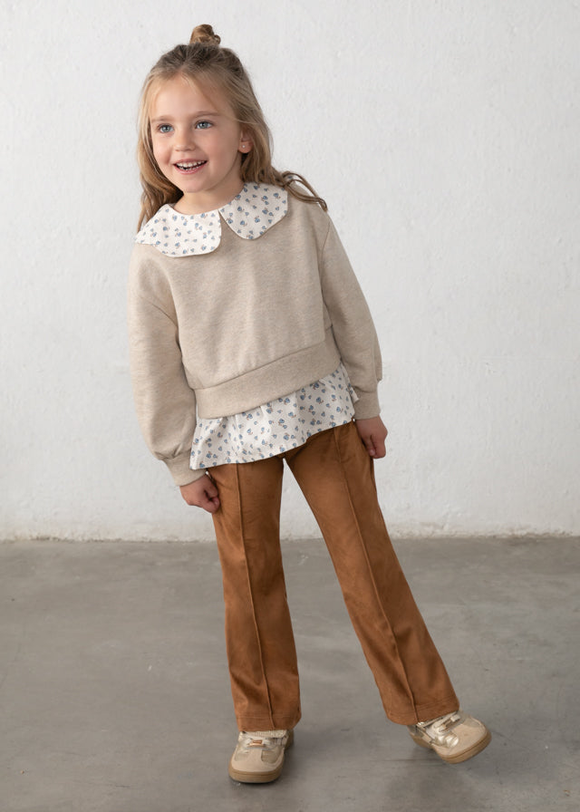 Completo leggings camoscio bambina Mayoral