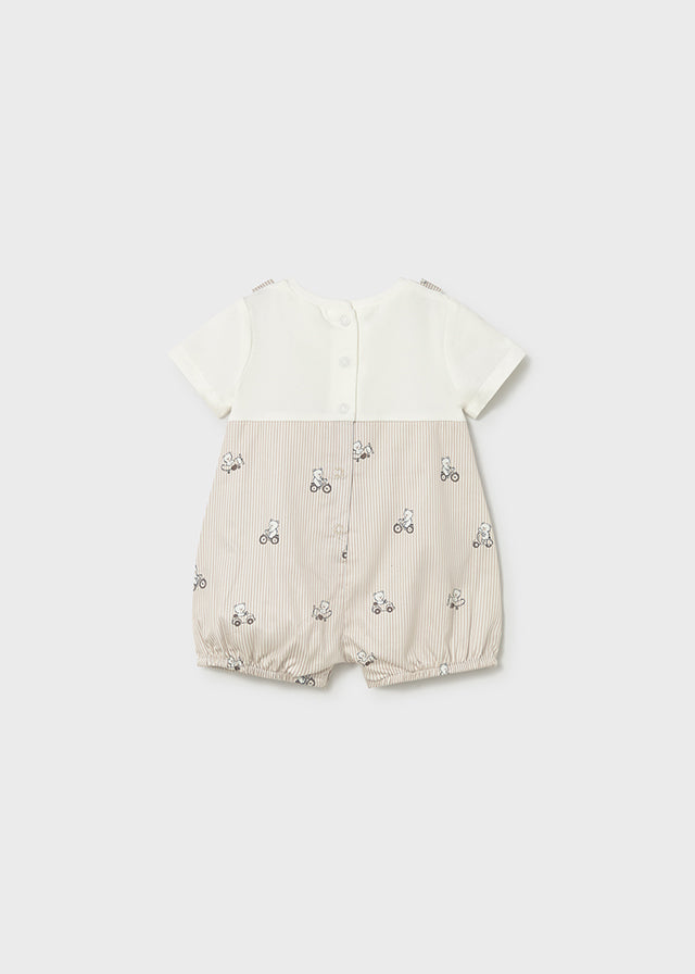 Salopette cotone corta neonato Mayoral