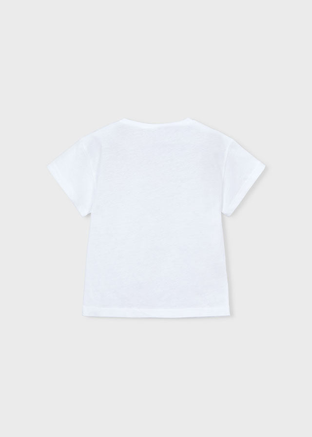 T-shirt con stampa ragazza bambina Mayoral