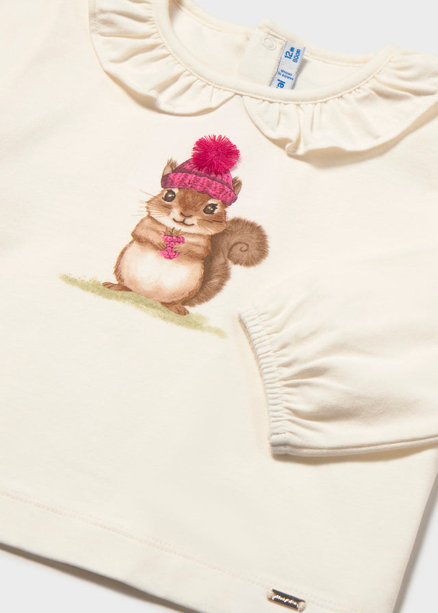 Maglietta manica lunga con colletto baby girl Mayoral