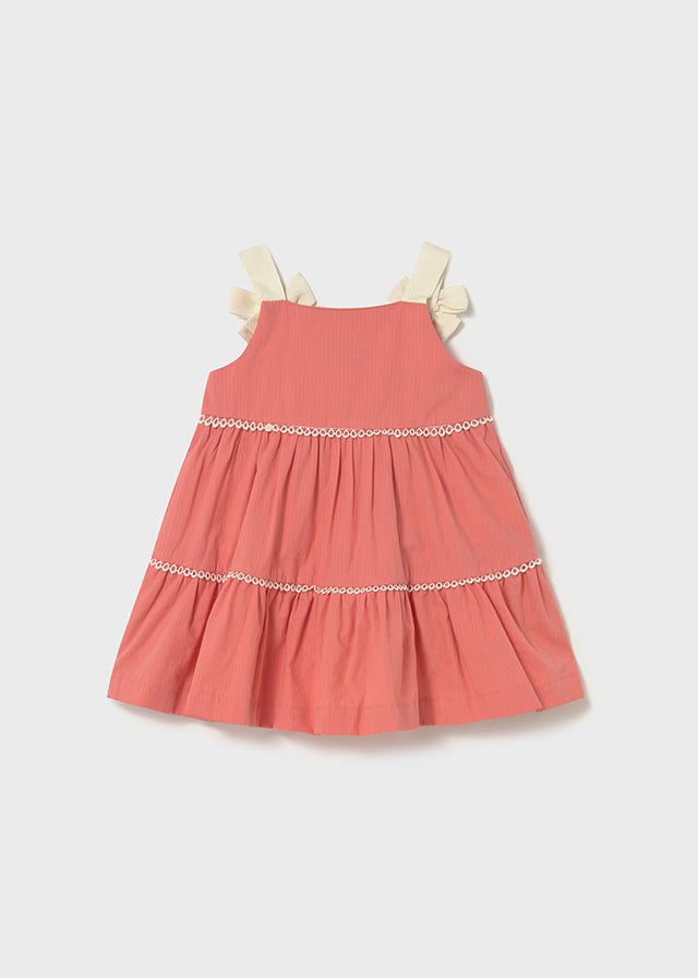 Vestito arricciato con fiocchi baby girl Mayoral