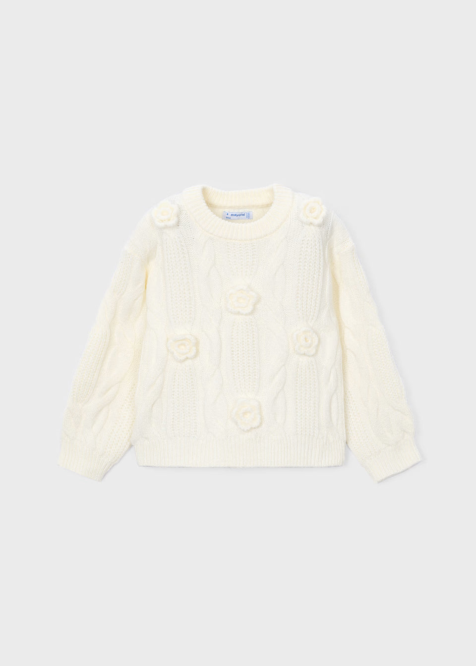 Maglione ricamato fiore bambina Mayoral