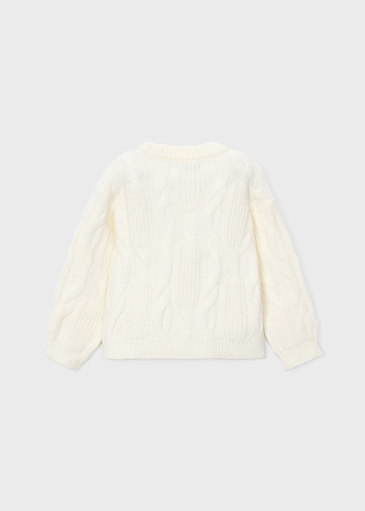 Maglione ricamato fiore bambina Mayoral