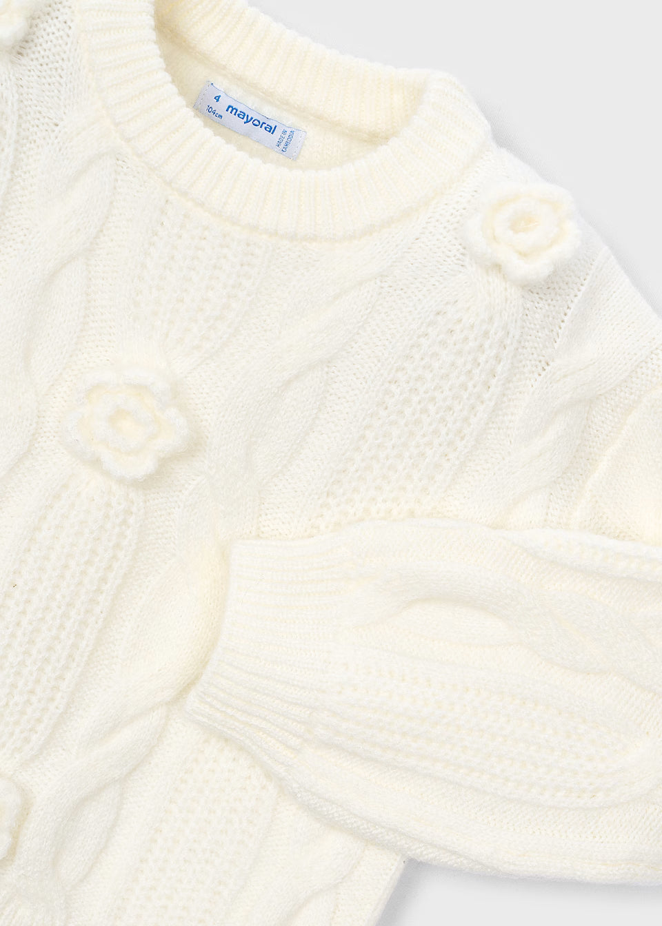 Maglione ricamato fiore bambina Mayoral
