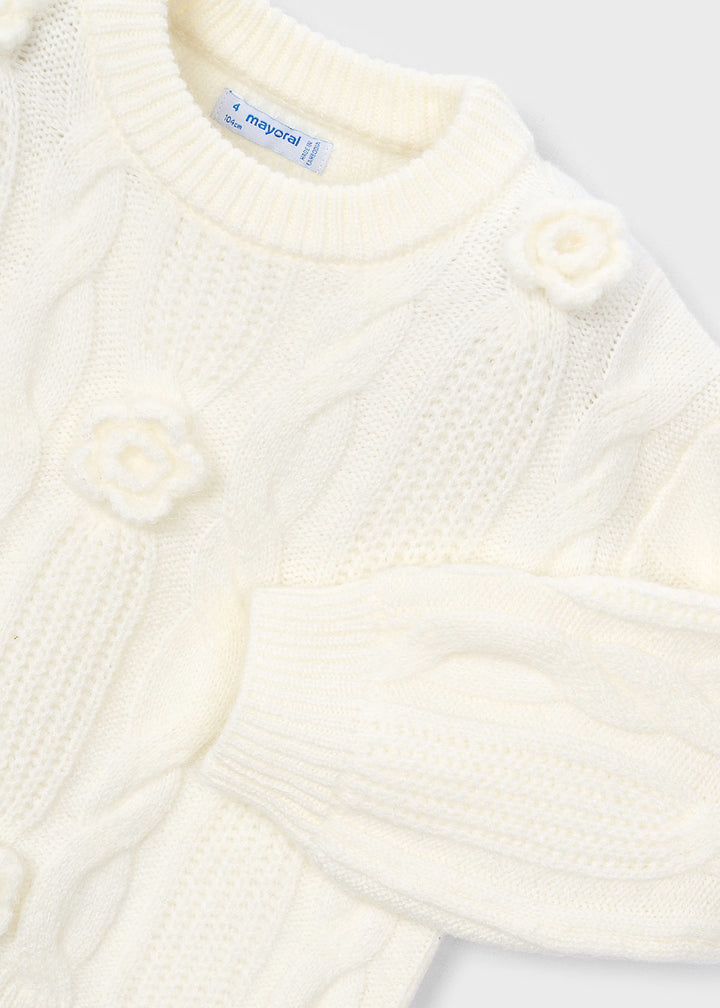Maglione ricamato fiore bambina Mayoral