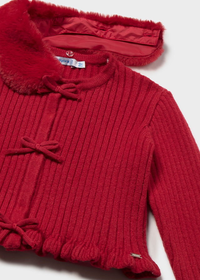 Cardigan con pelliccia baby girl Mayoral