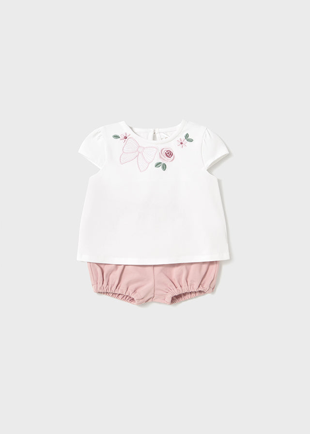 Completo maglietta pantaloncino neonata Mayoral