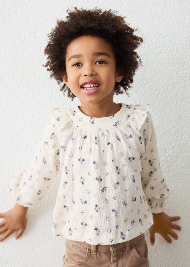 Blusa con colletto stampata bambina Mayoral