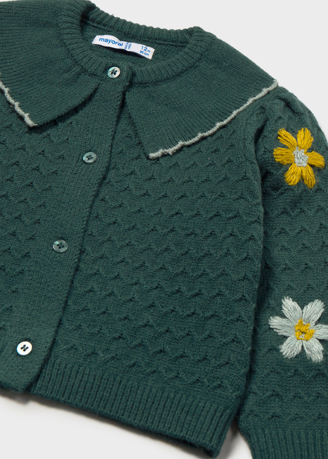 Cardigan fiori ricamati baby girl Mayoral