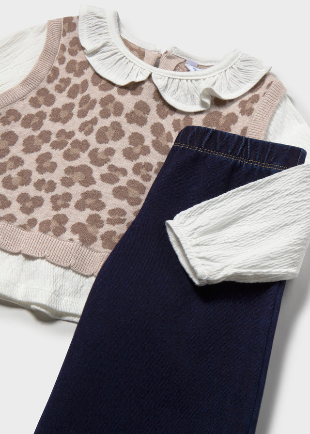 Completo gilet e pantalone baby girl Mayoral