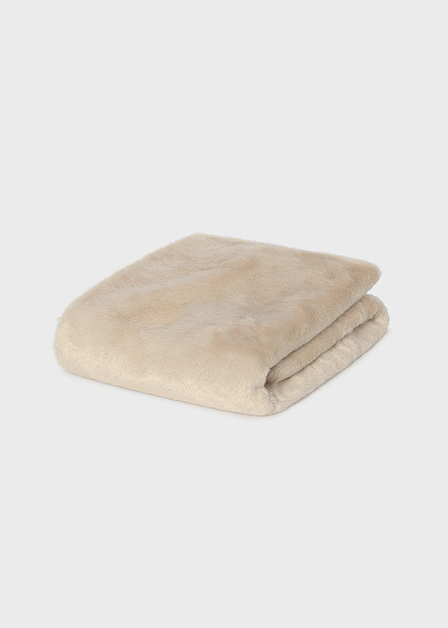 Coperta con pompon in pelliccia unisex Mayoral