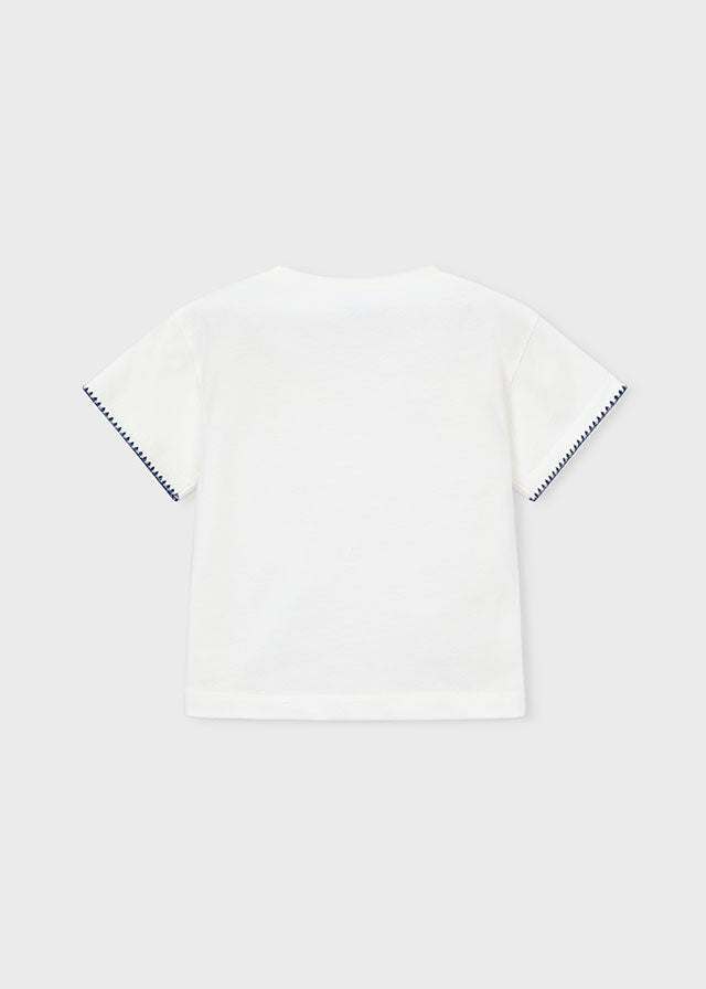 T-shirt con taschino bambina Mayoral