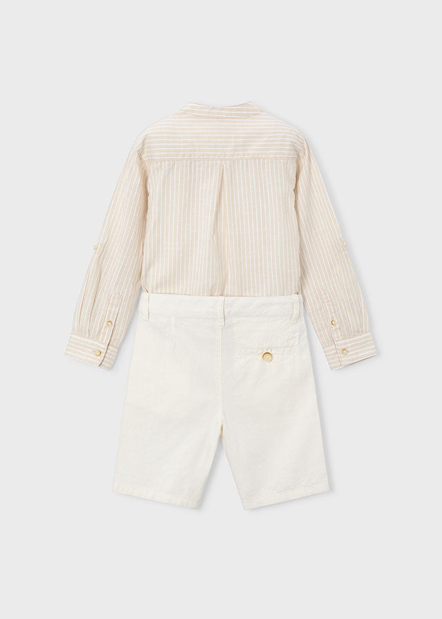 Completo 2 pezzi bermuda lino bambino Mayoral