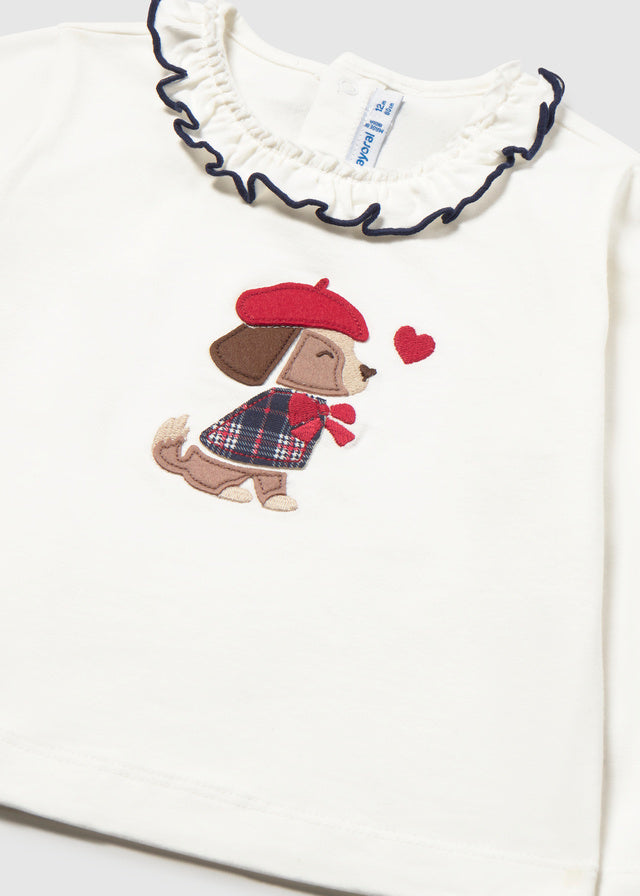 Maglietta manica lunga con colletto baby girl Mayoral