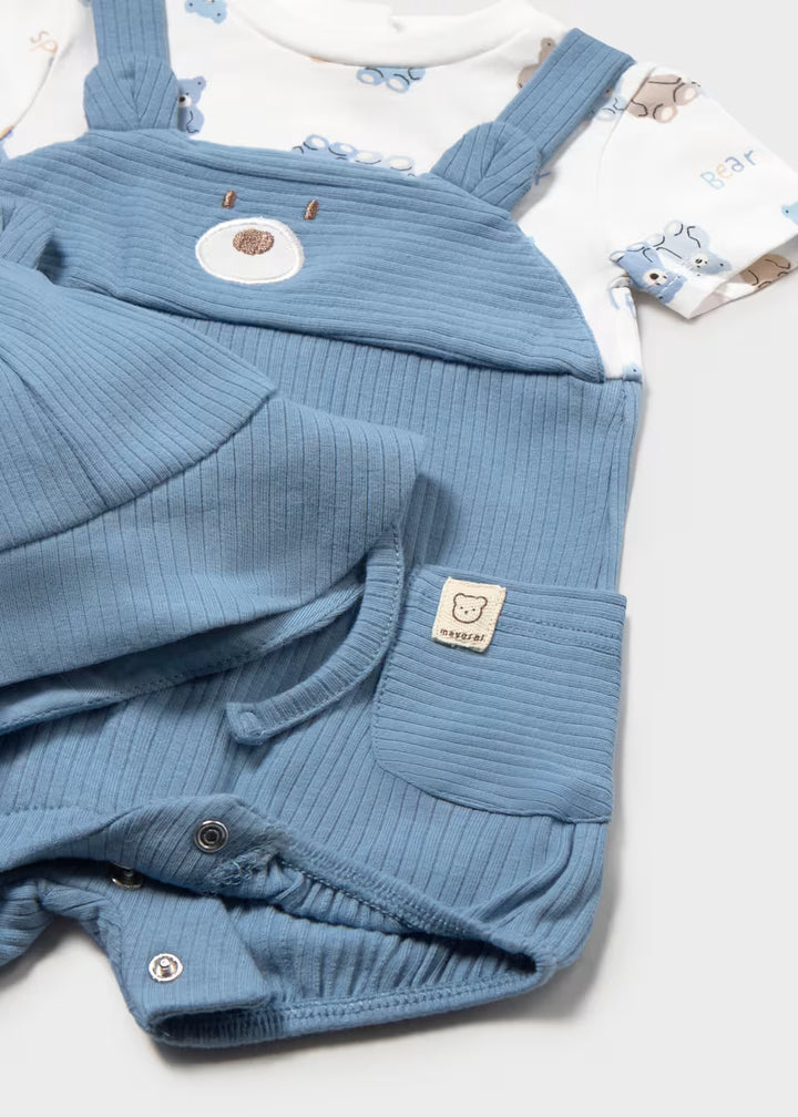 Salopette con cappello neonato Mayoral