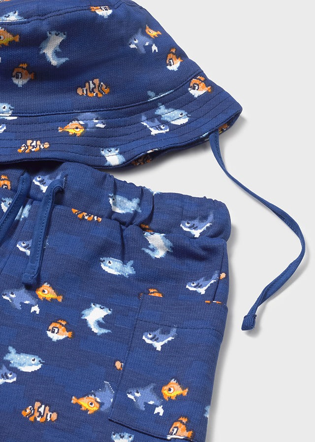Completo due pezzi con cappello baby boy Mayoral