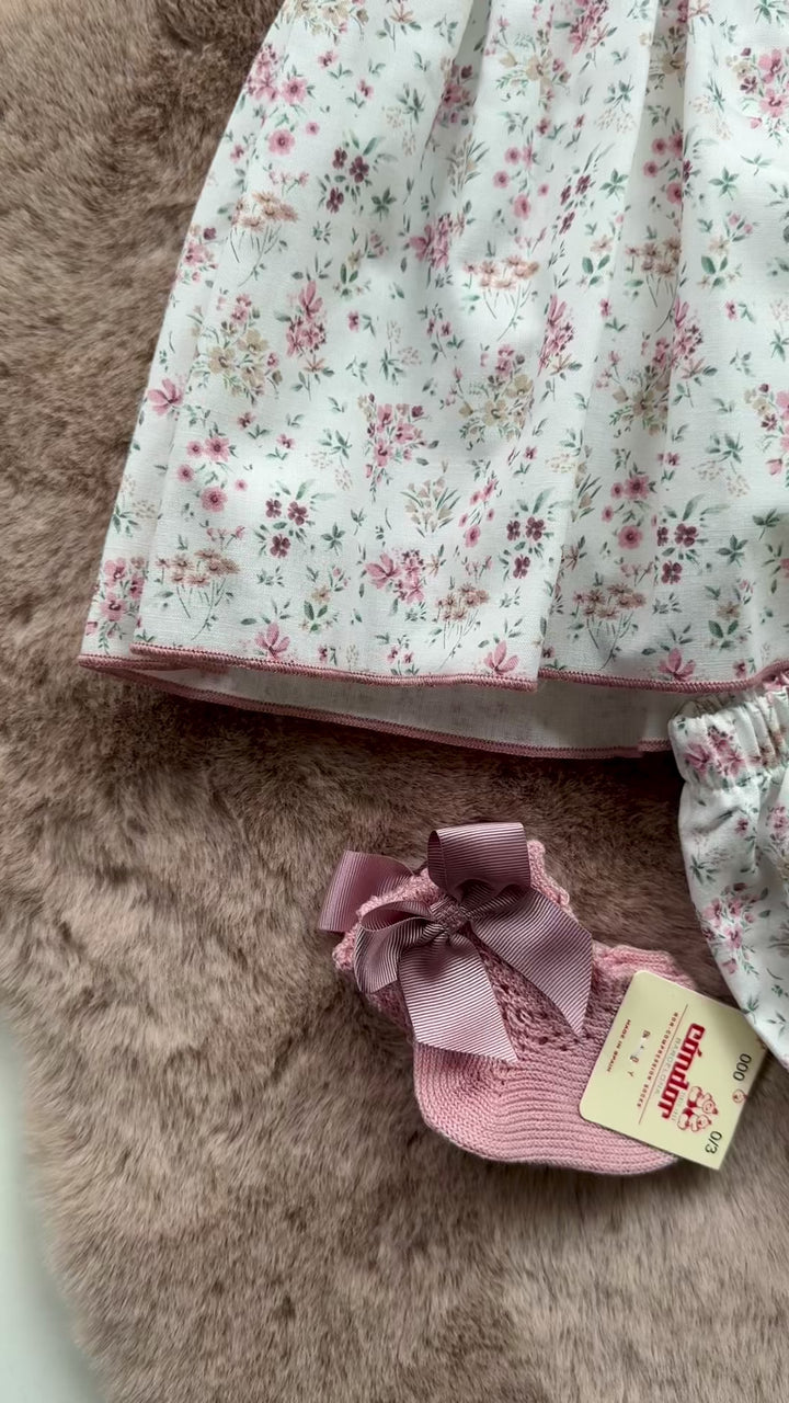 Vestito elegante con culotte e fiocco Valentina Bebès